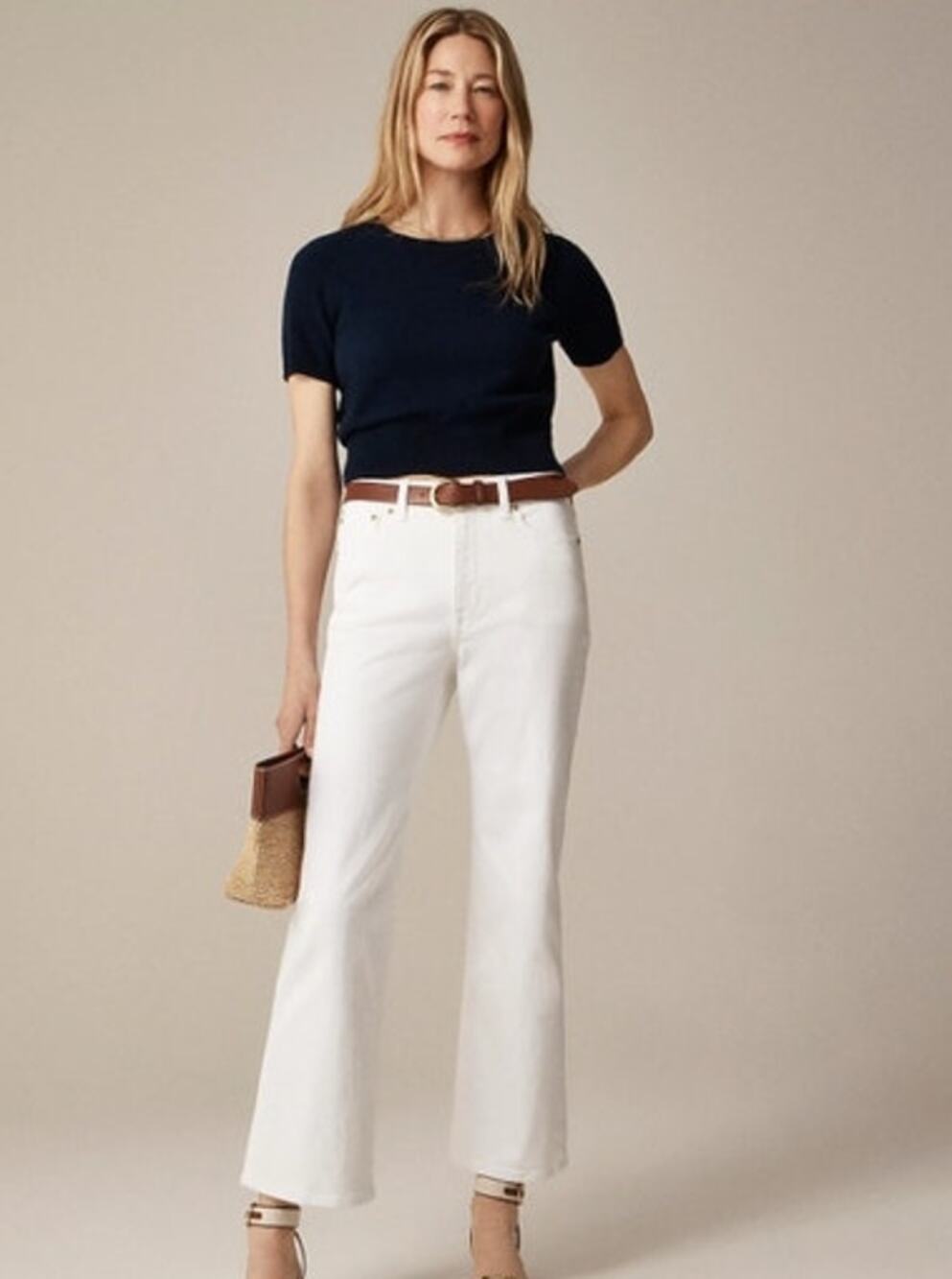 NWT J. Crew High-Rise Kickout Jean White 26